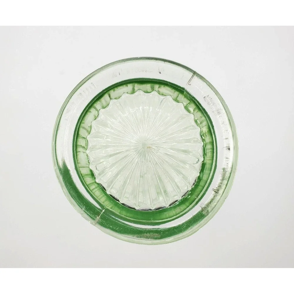Vtg Uranium Swung Ribbed Glass 9